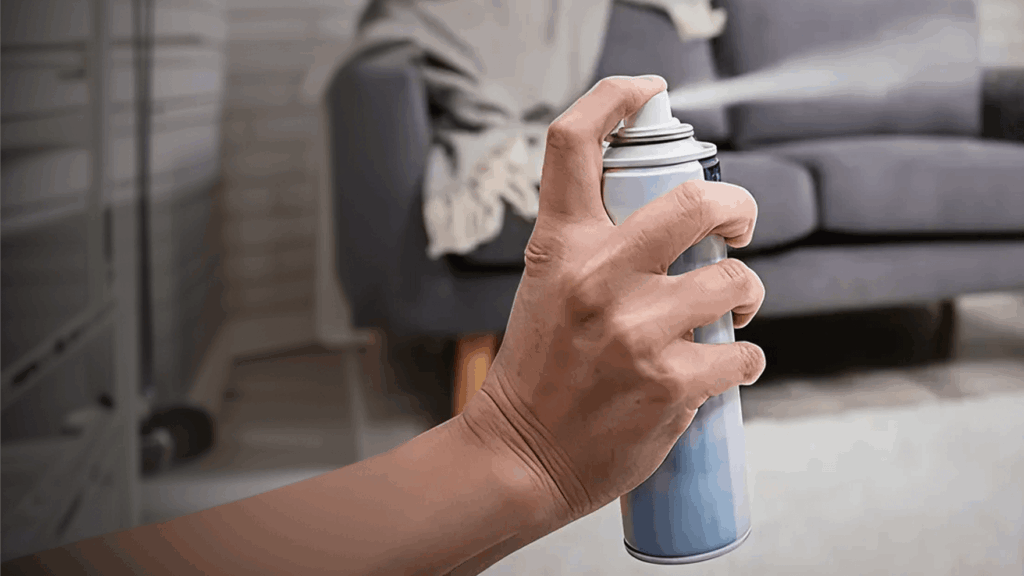 use of a household spray product