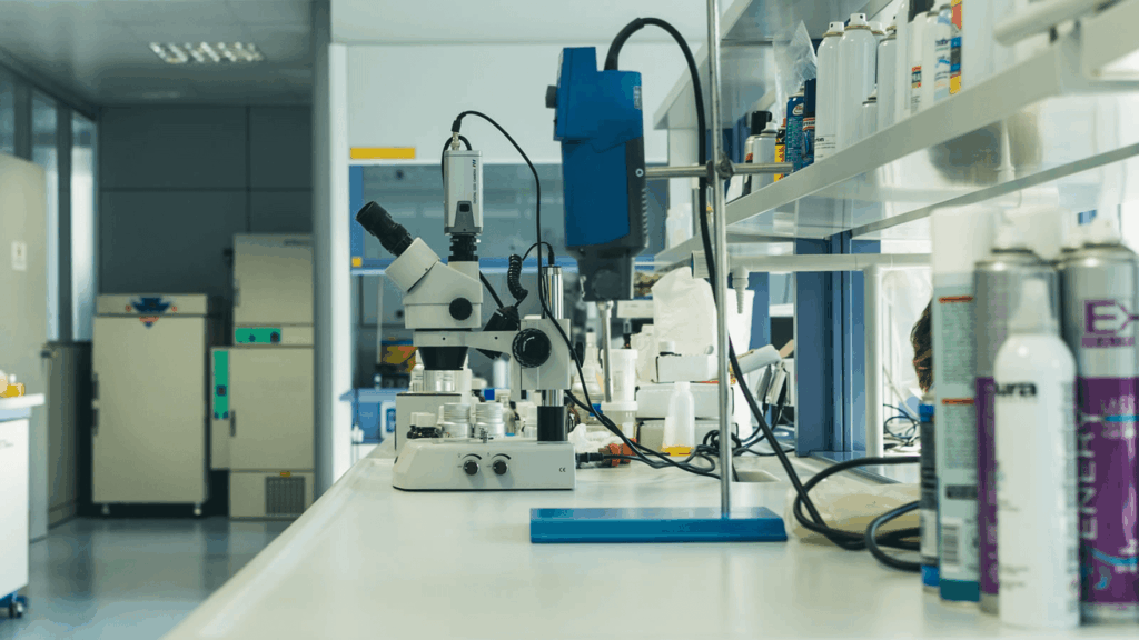 research laboratory instruments for spray cans